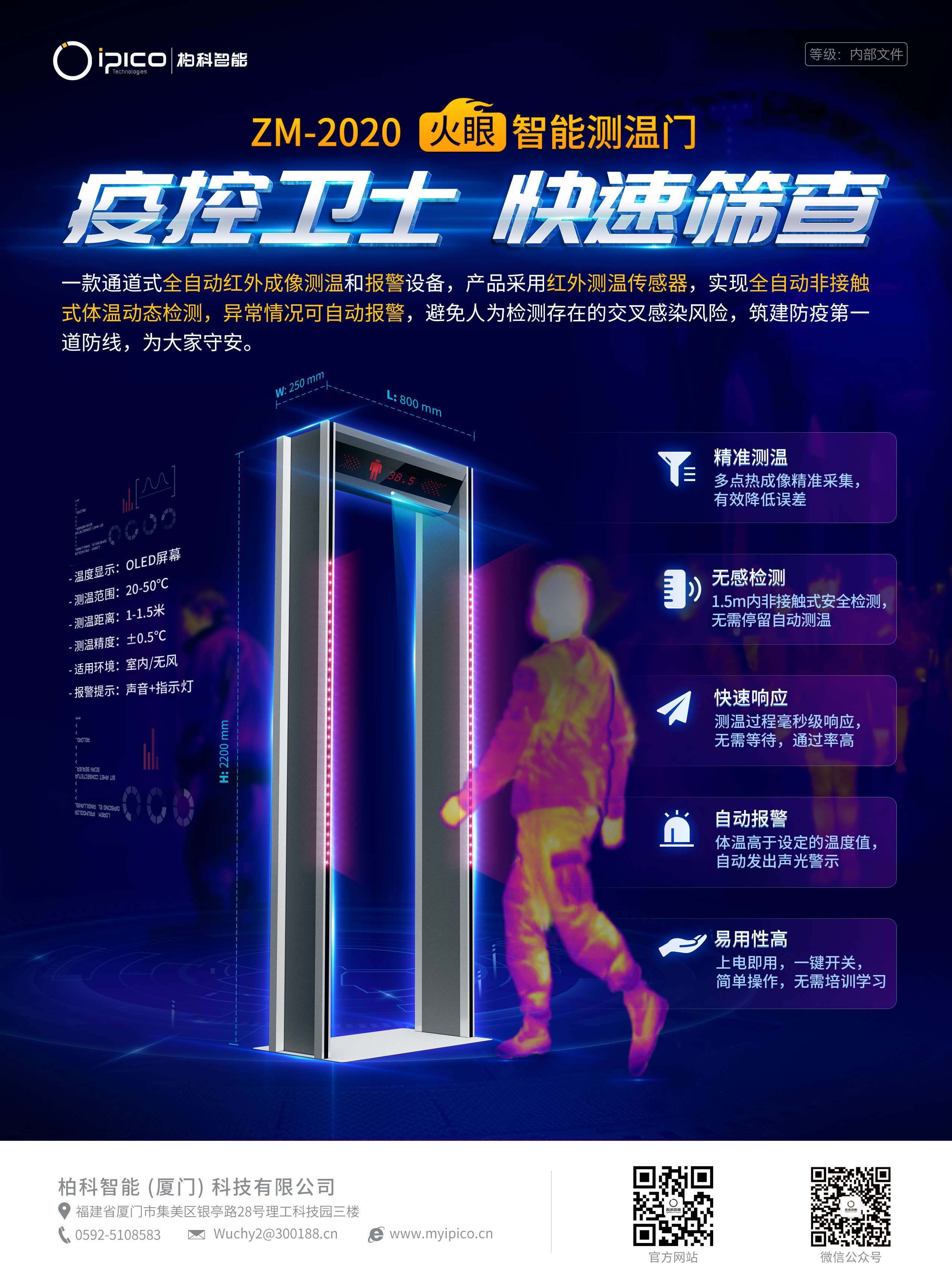 智能ZM-2020-防疫智能安检门